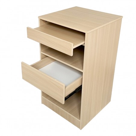 Mostrador Exhibidor con cajones Blanco Haya 500x500x900 MM