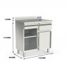 Mesa Cafetero INOX 1000*600*1040MM
