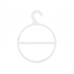 塑料圆形围巾架 - 白色和黑色 - 12.5厘米