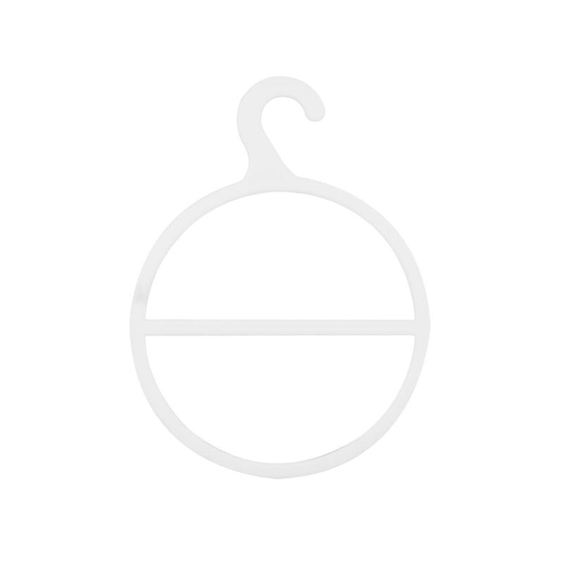 塑料圆形围巾架 - 白色和黑色 - 12.5厘米