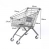 60L灰色欧式超市手推车