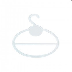 围巾衣架 17cm 塑料 - 透明、白色和黑色