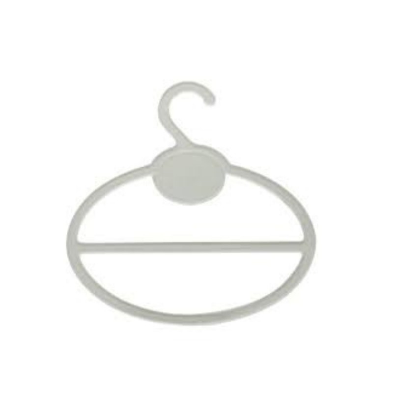 围巾衣架 17cm 塑料 - 透明、白色和黑色