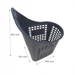 CESTA SUPERMERCADO GRIS - 64x49.5x86CM