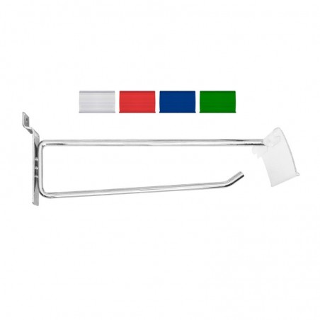 GANCHO PARA TABLERO CON PORTAPRECIOS (G2)