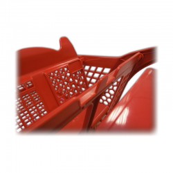 CARRO SUPERMERCADO PLÁSTICO ROJO 120 LITROS