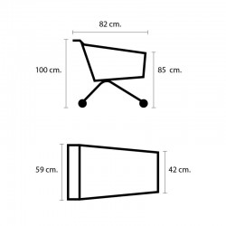 CARRO SUPERMERCADO PLÁSTICO ROJO 120 LITROS