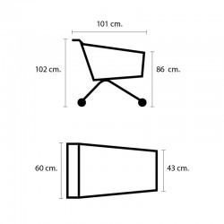 CARRO SUPERMERCADO PLÁSTICO AZUL 200 LITROS