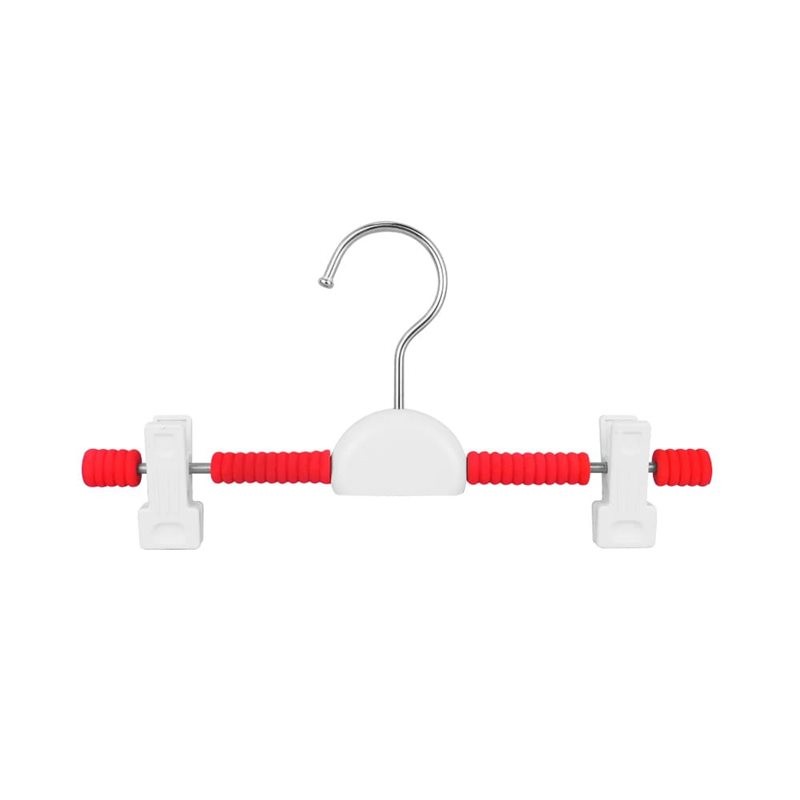 PERCHA DE PLÁSTICO Y METAL CON PINZAS 26 CM