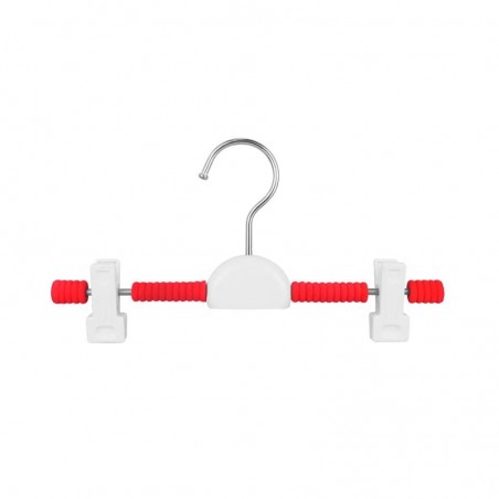 PERCHA DE PLÁSTICO Y METAL CON PINZAS 26 CM