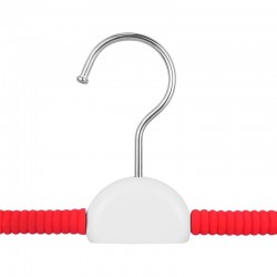 PERCHA DE PLÁSTICO Y METAL CON PINZAS 26 CM