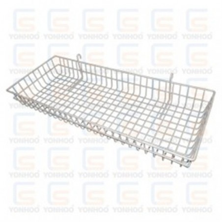 CESTA BLANCA PARA REJA 90 CM - 90x30x10CM