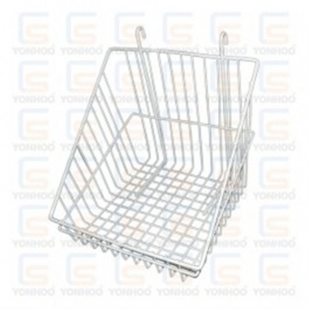 CESTA BLANCA PARA REJA 30CM - 32x30x33CM