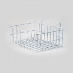 CESTA BLANCA PARA REJA 30CM - 30x25x12CM
