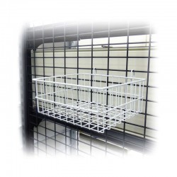 CESTA BLANCA PARA REJA 30CM - 30x25x12CM