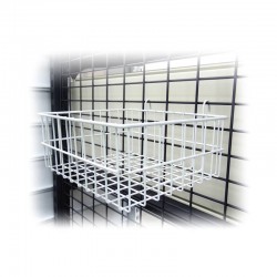 CESTA BLANCA PARA REJA 30CM - 30x25x12CM