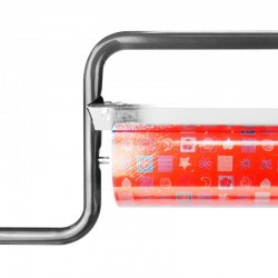 PORTABOBINAS PAPEL REGALO - NEGRO BRILLO