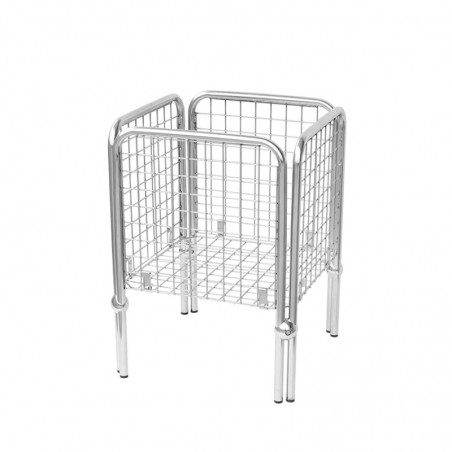CESTA EXPOSITORA CROMADA - 54x54x76CM