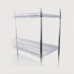 ESTANTERÍA TUBULAR CROMADA 90 CM