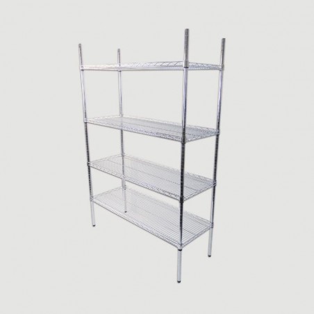 ESTANTERÍA TUBULAR CROMADA 120 CM