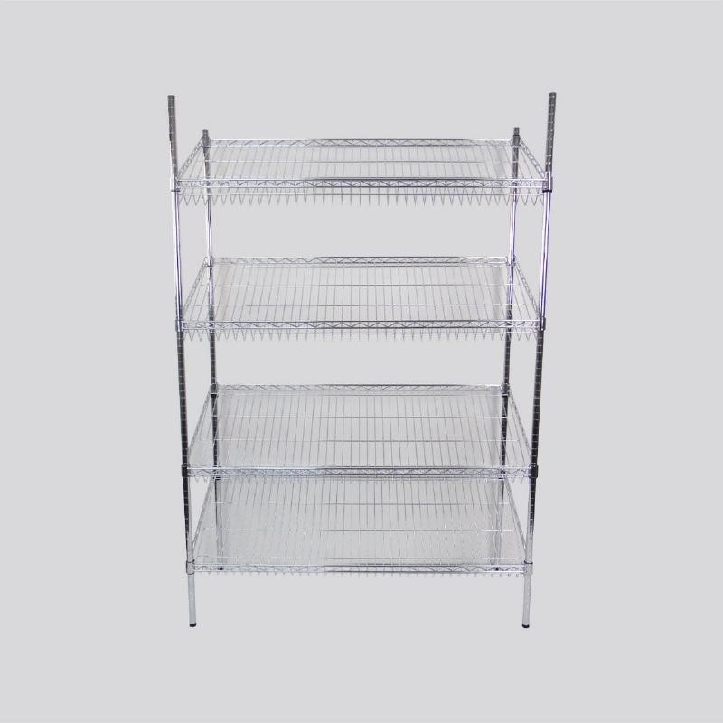 ESTANTERÍA TUBULAR CROMADA INCLINADA 90 CM