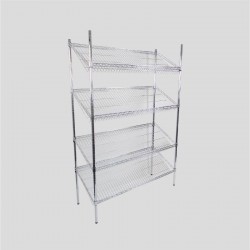 ESTANTERÍA TUBULAR CROMADA INCLINADA 90 CM