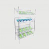ESTANTERÍA TUBULAR CROMADA INCLINADA 90 CM