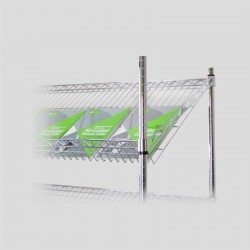 ESTANTERÍA TUBULAR CROMADA INCLINADA 90 CM
