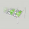 ESTANTERÍA TUBULAR CROMADA INCLINADA 90 CM