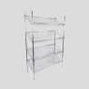 ESTANTERÍA TUBULAR CROMADA INCLINADA 120 CM