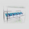 ESTANTERÍA TUBULAR CROMADA INCLINADA 120 CM