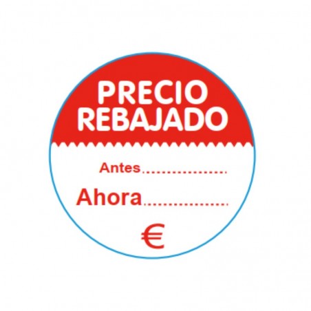 ETIQUETAS ADHESIVAS "PRECIO REBAJADO"