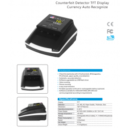 DETECTOR DE BILLETES FALSOS CON PANTALLA TFT
